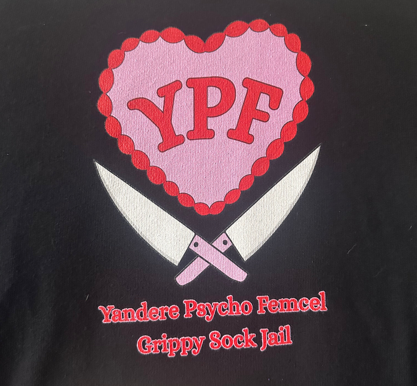 Yandere Psycho Femcel Grippy Sock Jail Boyfriend Style box hoodie