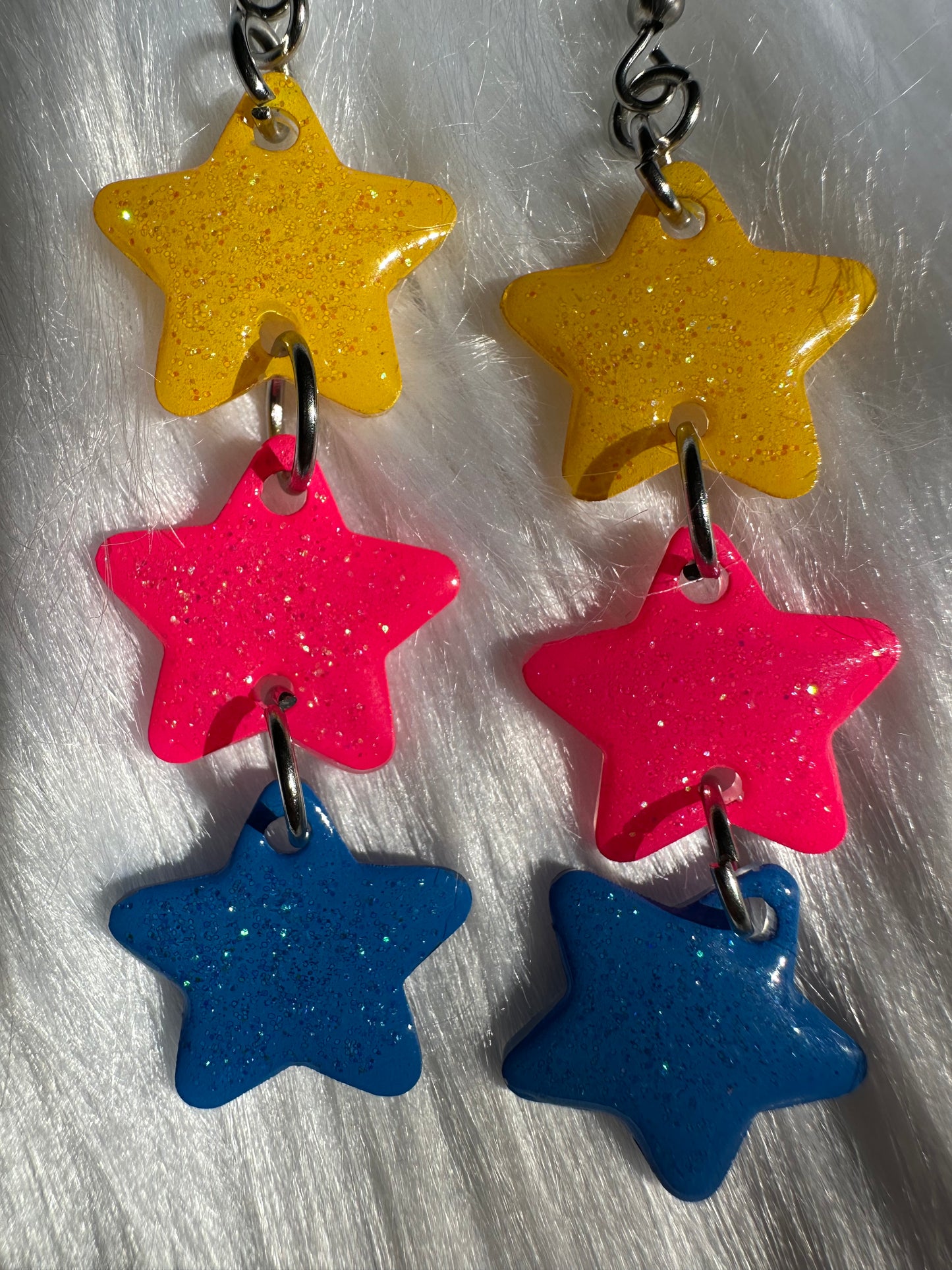 CMY Star Earrings
