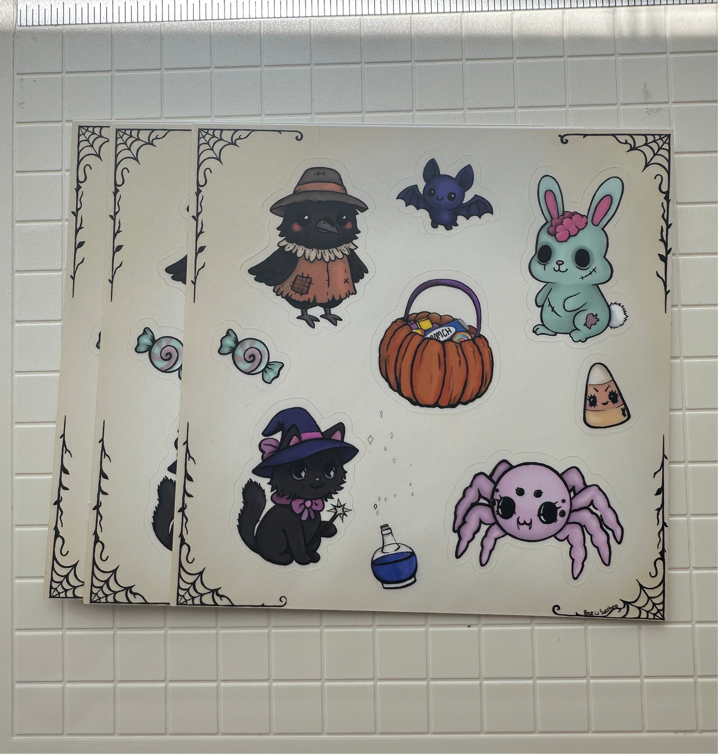 halloween cuties sticker sheet