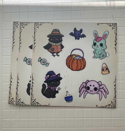 halloween cuties sticker sheet