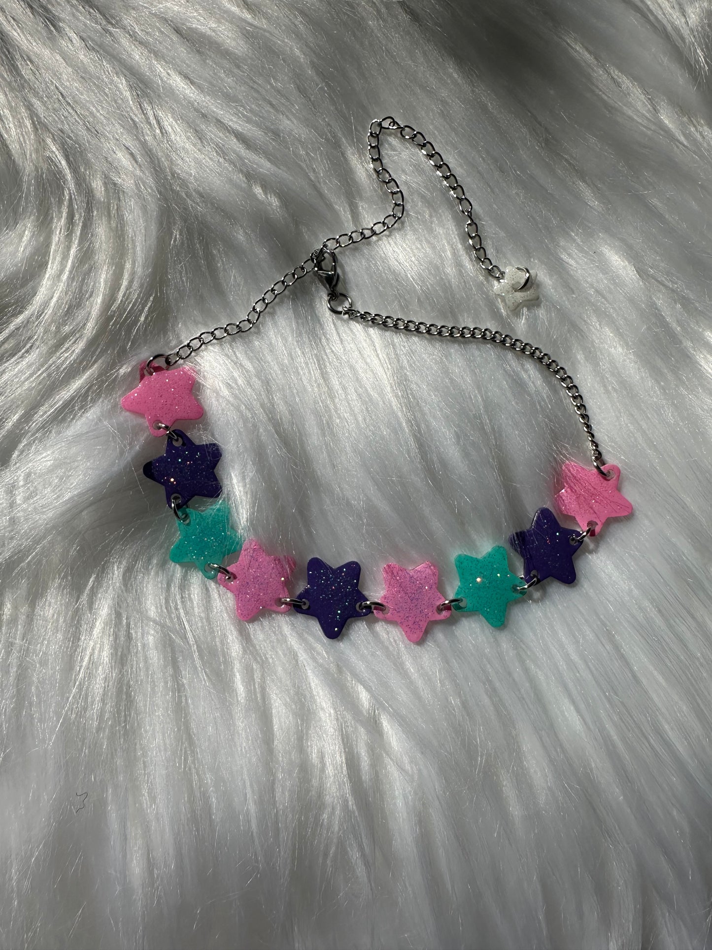 pastel star choker necklace