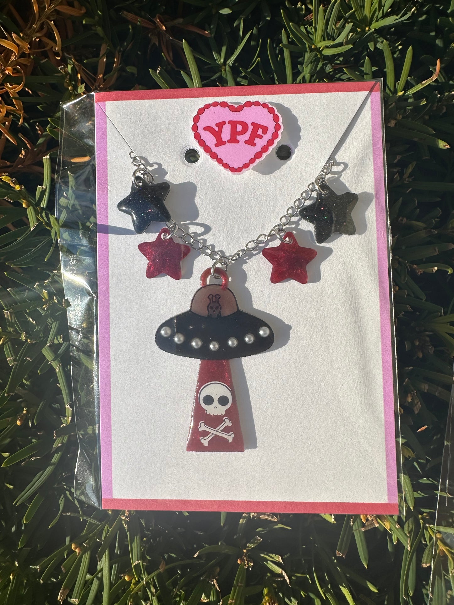 Red Star UFO Necklace