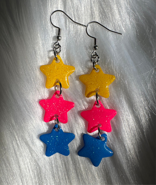 CMY Star Earrings