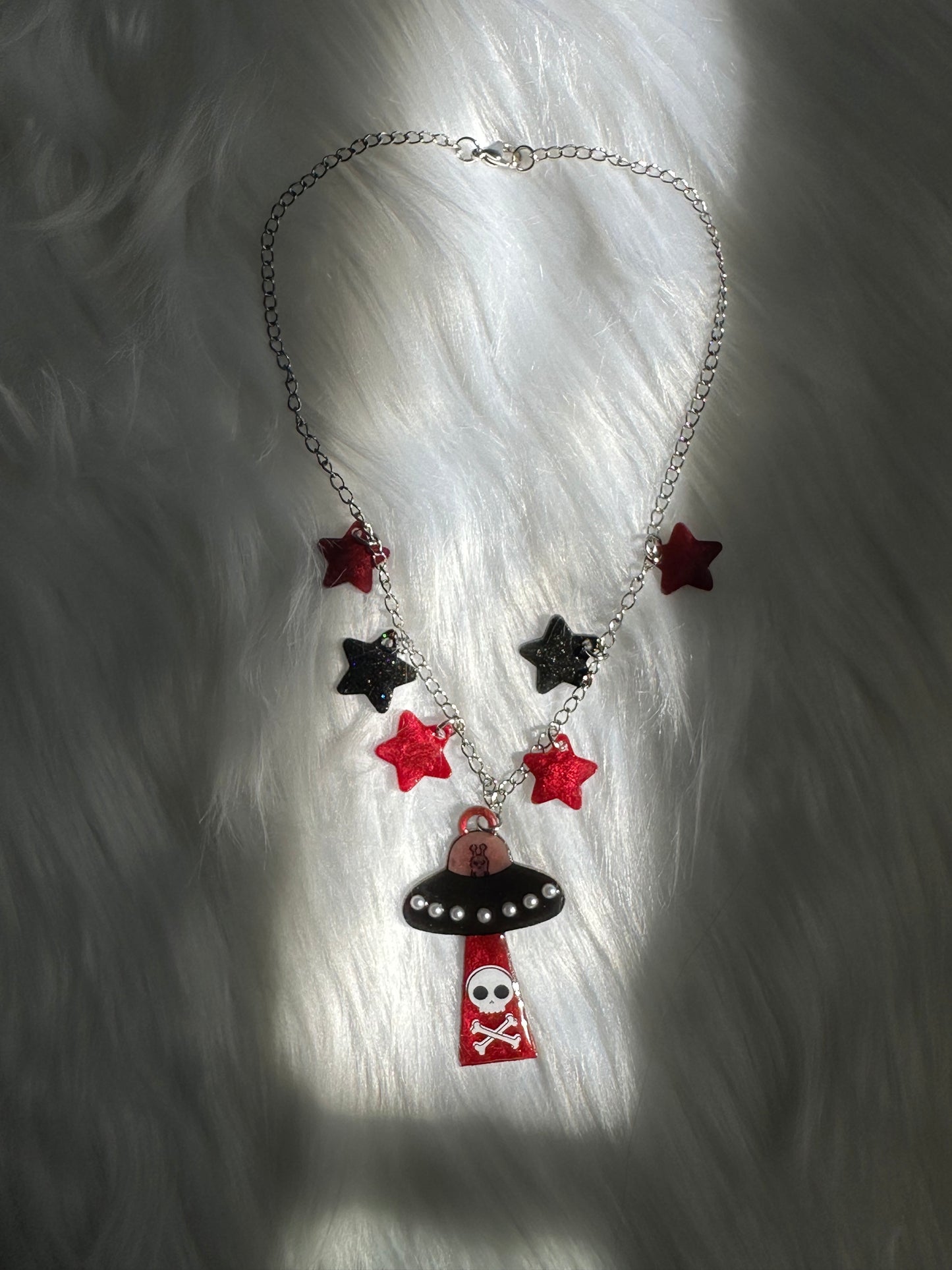 Red Star UFO Necklace