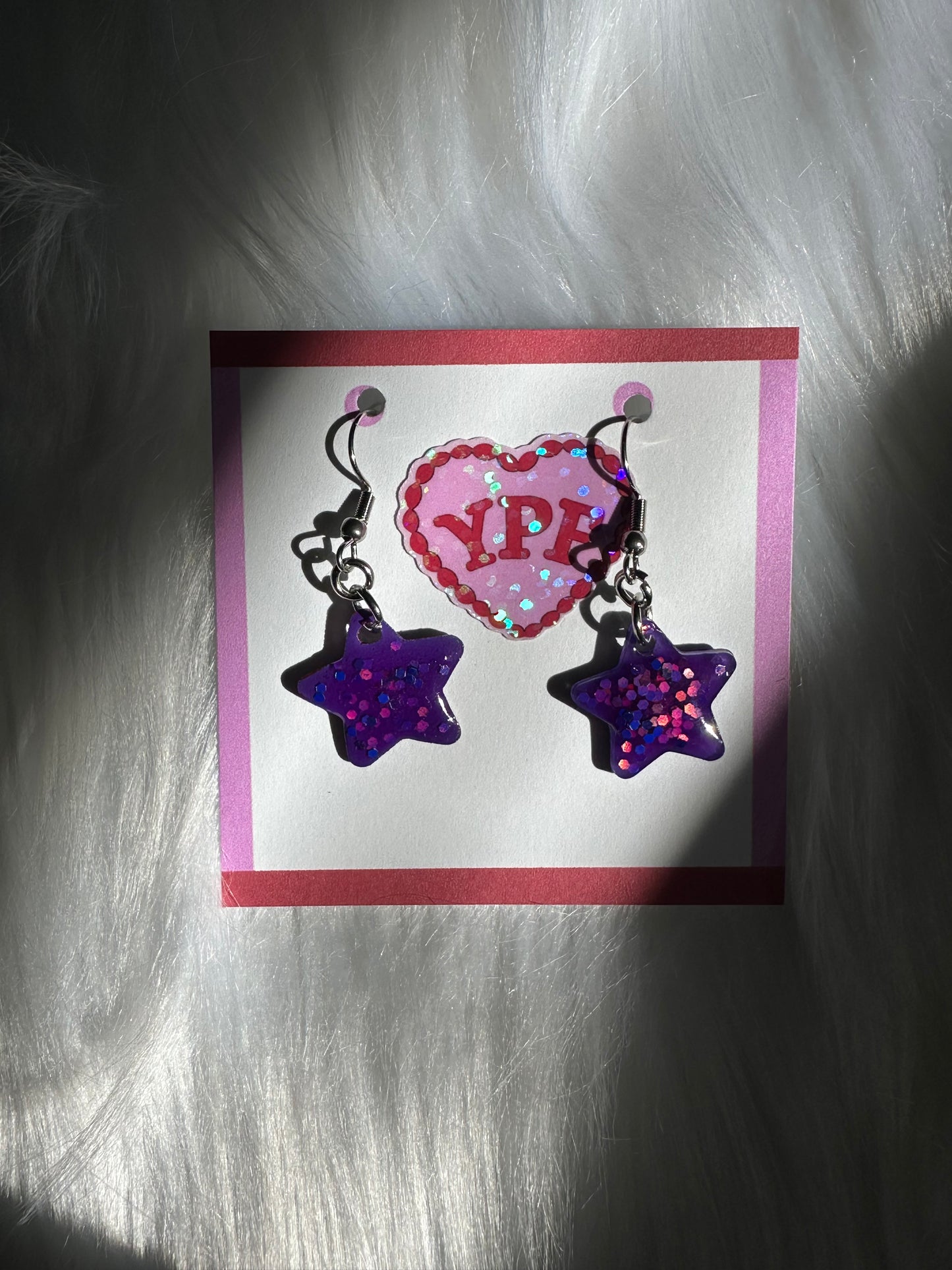 Black Orchid Star Earrings