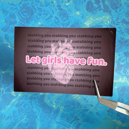 let girls have fun sticker (evil)