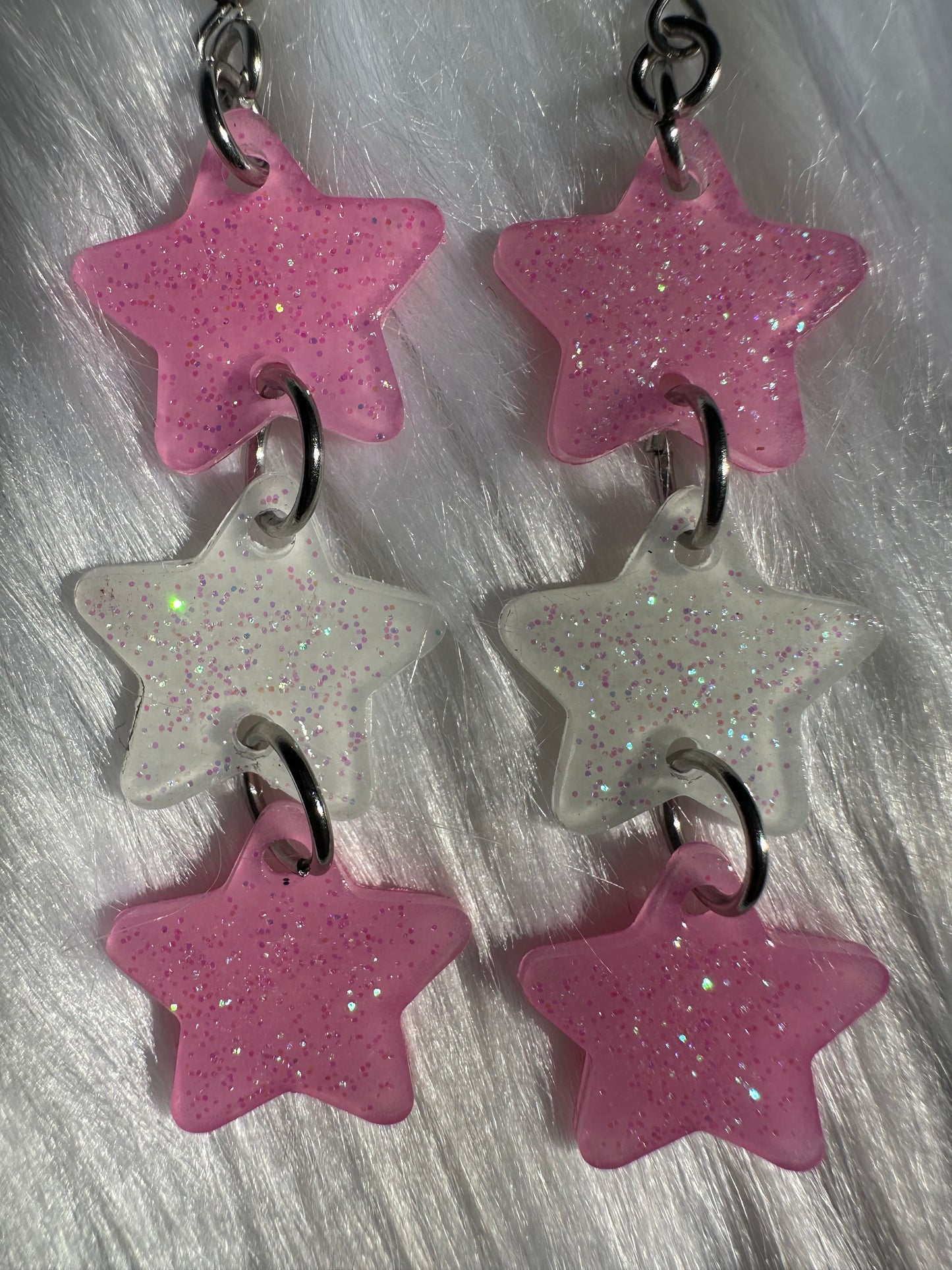Sugar Cookie Pink Star Earrings