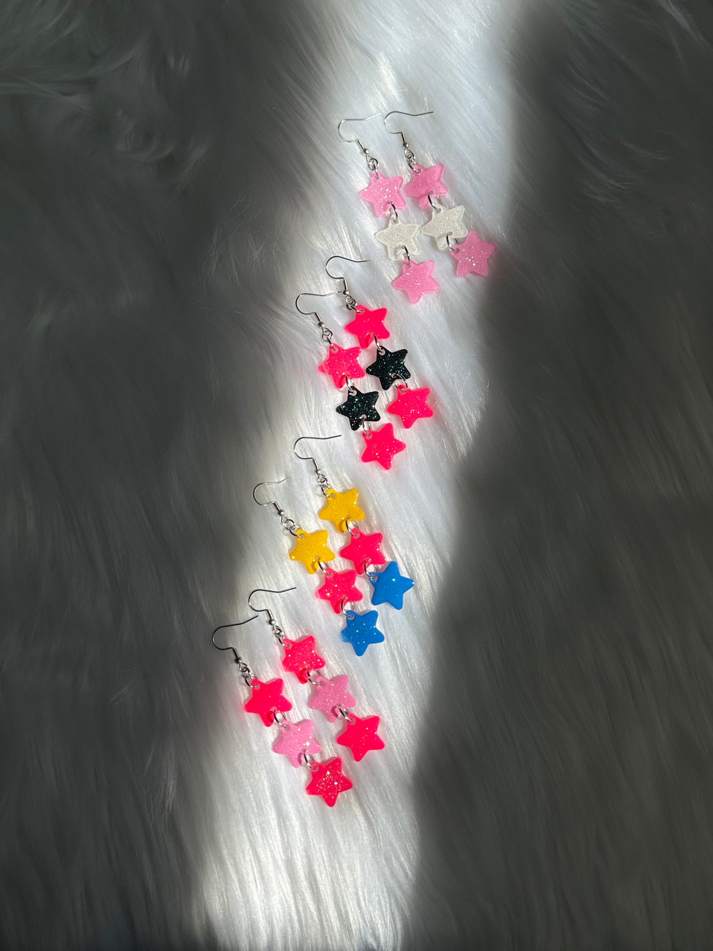 Black Orchid Star Earrings