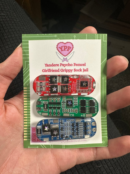 RGB circuit board hair clip set