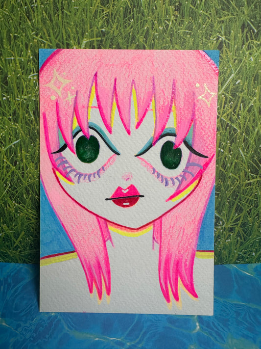 pink hair and no thoughts