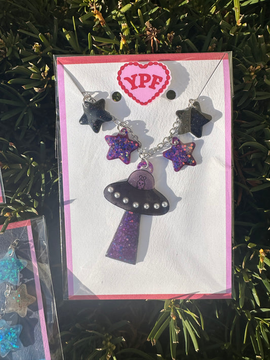 Black Star UFO Necklace