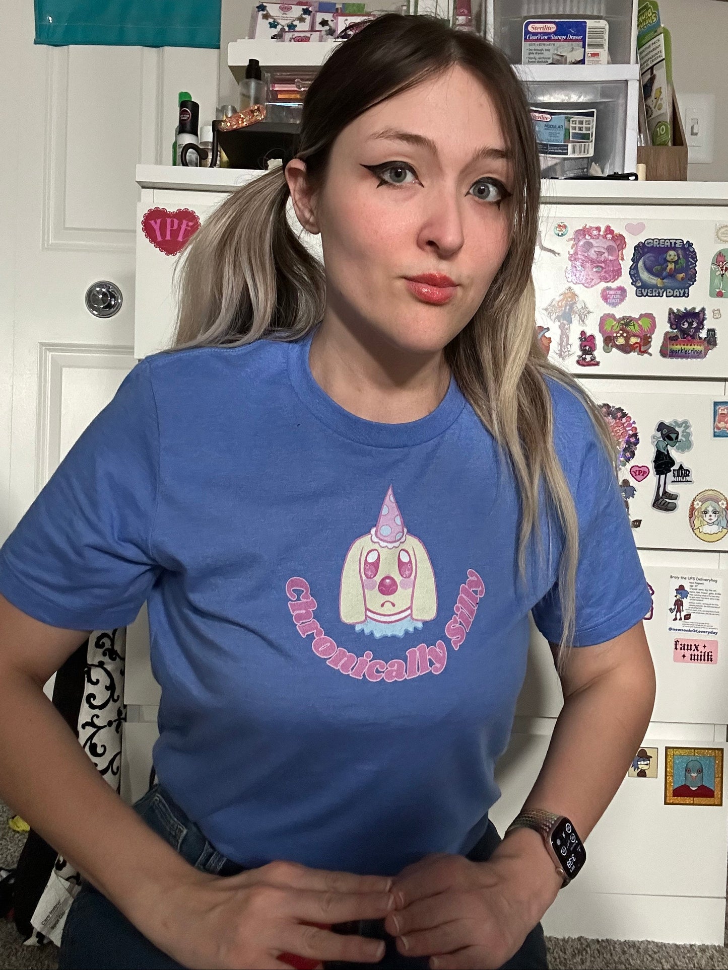 Chronically Silly Clown Pup t-shirt