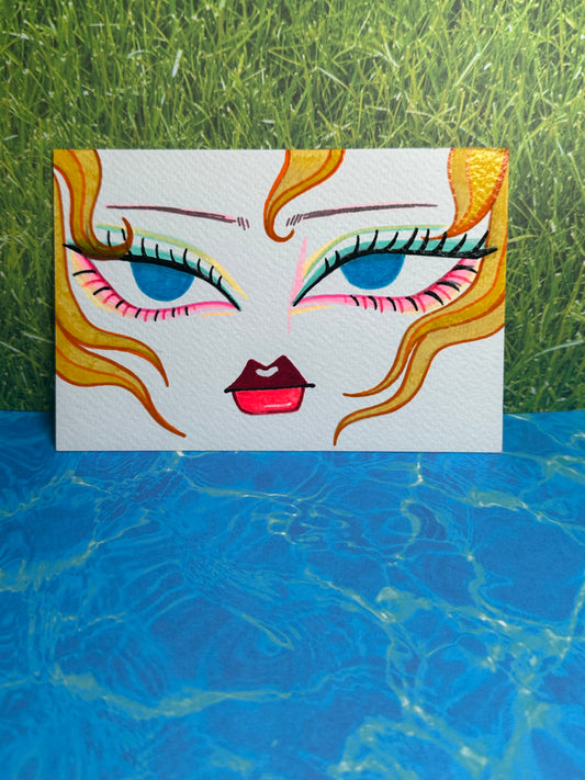 golden eyes but still staring at u