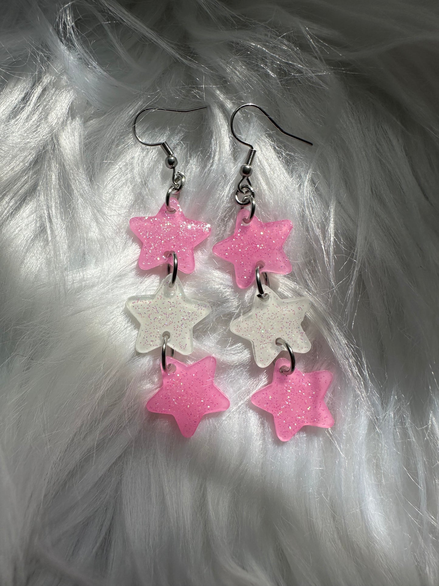 Sugar Cookie Pink Star Earrings