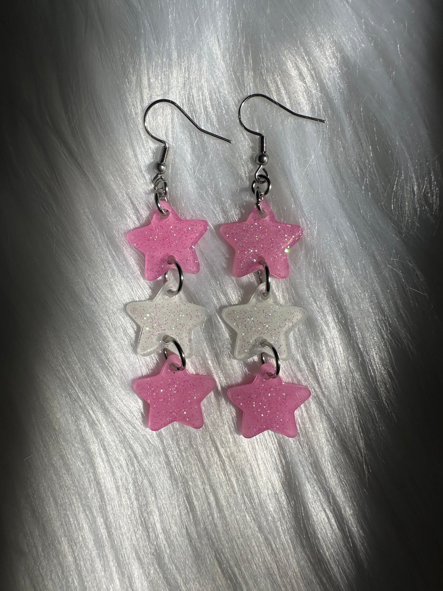 Sugar Cookie Pink Star Earrings