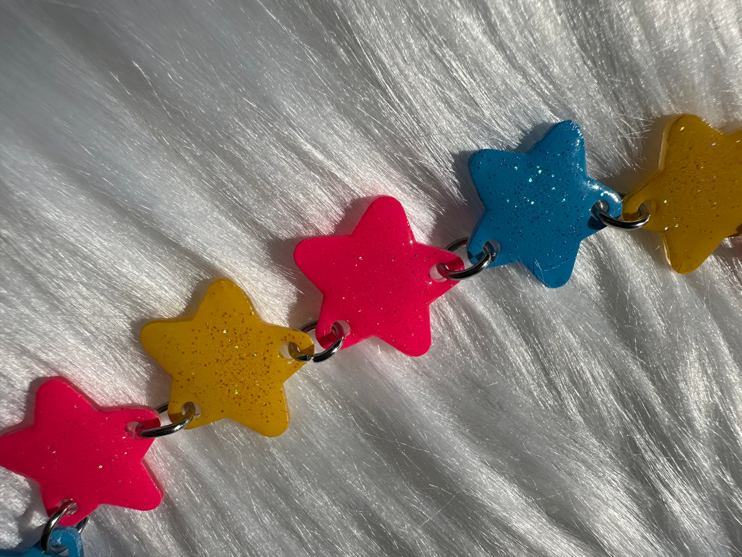 CMY colorful star choker necklace