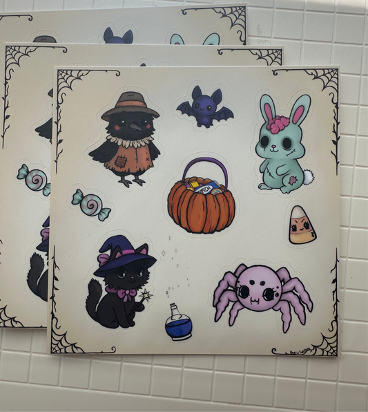 halloween cuties sticker sheet